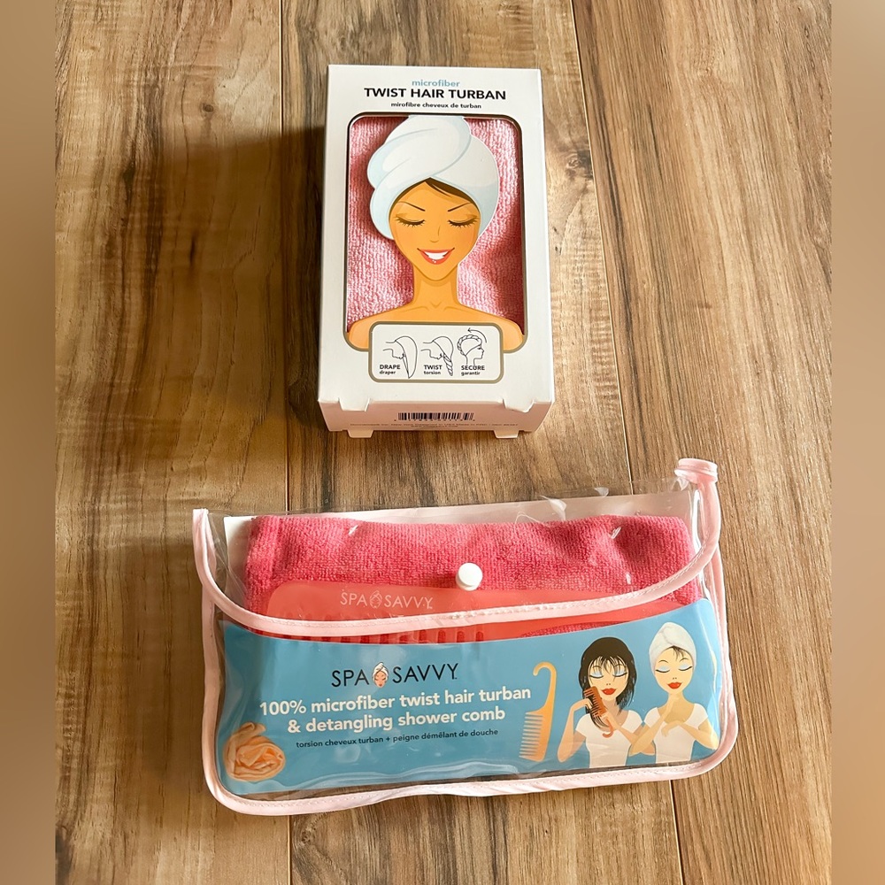 NEVER OPENED - Hair Turban + Comb/Hair Turban Set